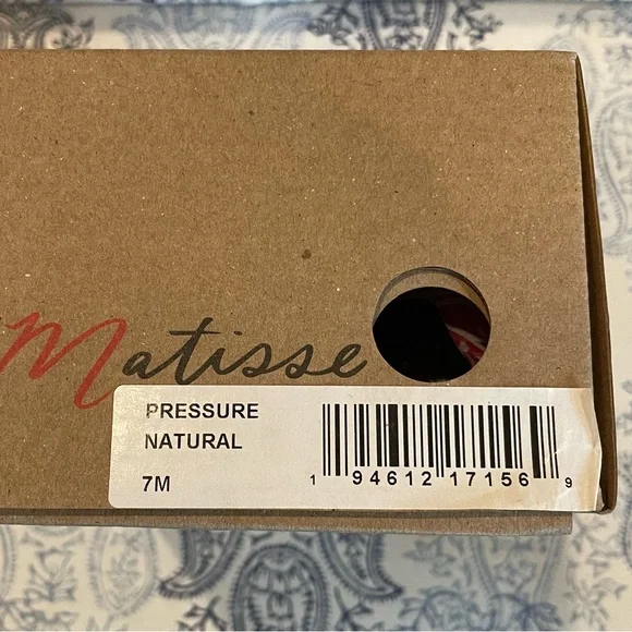 Natural Woven Slide Sandals Matisse Leather Pressure Size 7M Neutral Comfort - Picture 13 of 14